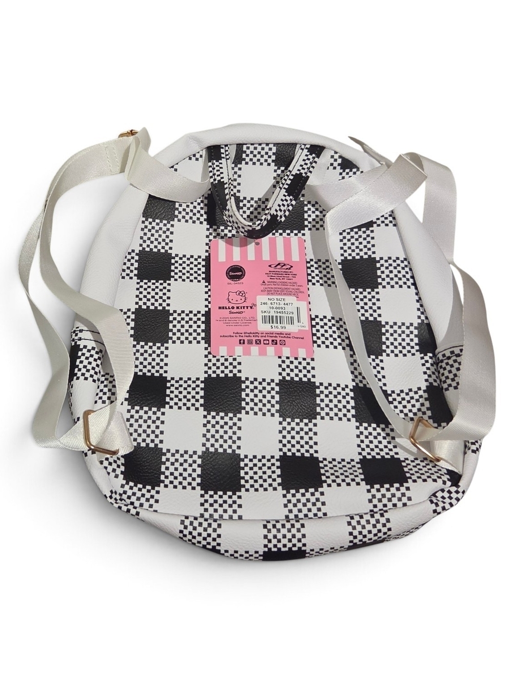Hello Kitty Checker Backpack - Picture 3 of 4